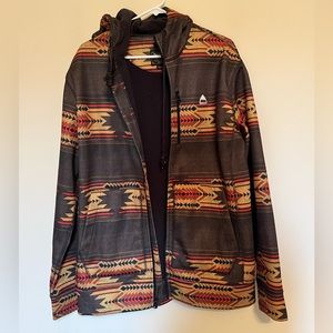 Burton Crown Weatherproof Full Zip Fleece - Men's Medium Aztec Terra Pattern